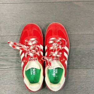 Adidas Red and White Sneakers Vibrant Design